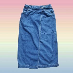 Dockers Maxi Denim Wrap Skirt